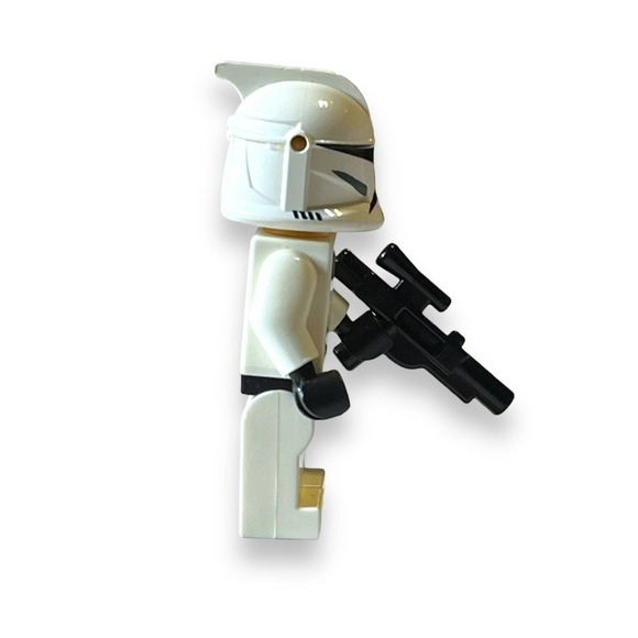 LEGO Minifigure Star Wars Phase 1 Clone Trooper White Black Blaster Collectible - Picture 5 of 8